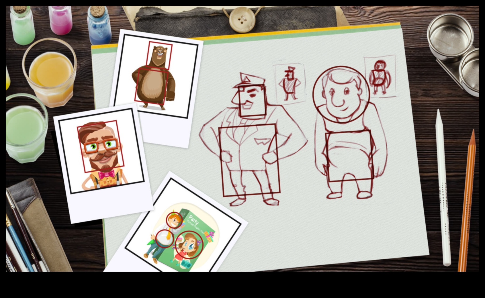 דמויות צבעוניות: העברת אישיות באמצעות איורים מרהיבים