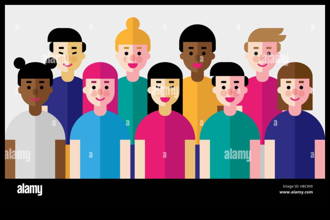 דמויות צבעוניות: ממחישות את המגוון של אישים