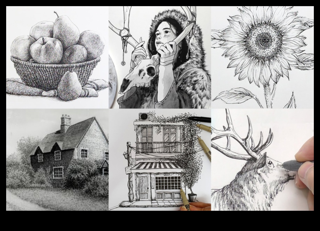 שליטה בדיו: יצירת רישומים מפורטים ואקספרסיביים